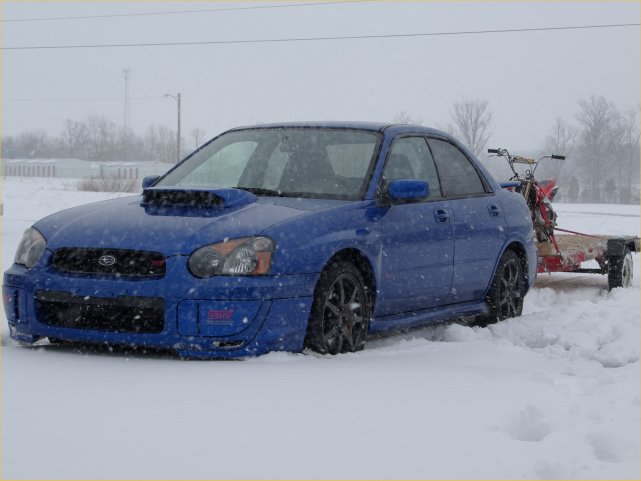 subaru trailering in snow